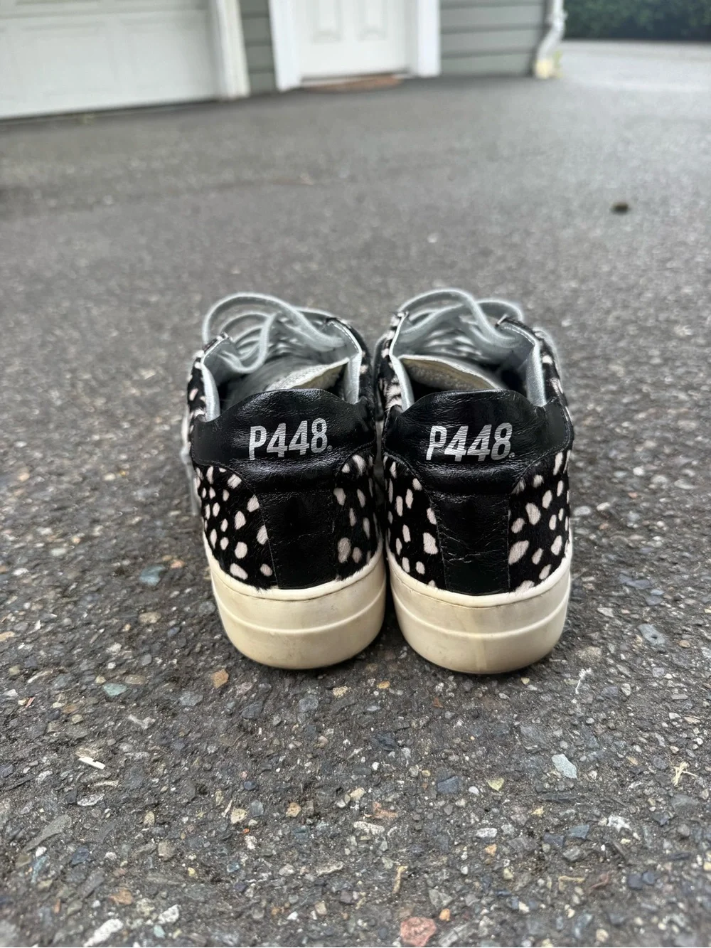 P448 Thea Genuine Calf Hair Platform Sneakers